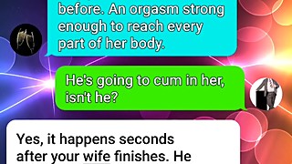 Cuckold husband sext roleplays his wife getting filled with BBC