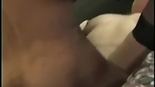 Banging white pussy on the floor while cuck films.